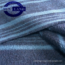 100% polyester stripe yarn dye fleece fabric for winter fashion cloth